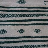 Kilim white and green handmade woollen carpet