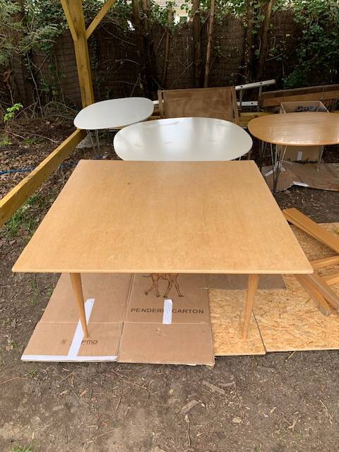 Bruno Mathsson coffee table in birch published by Karl Mathsson (Sweden, 1969)