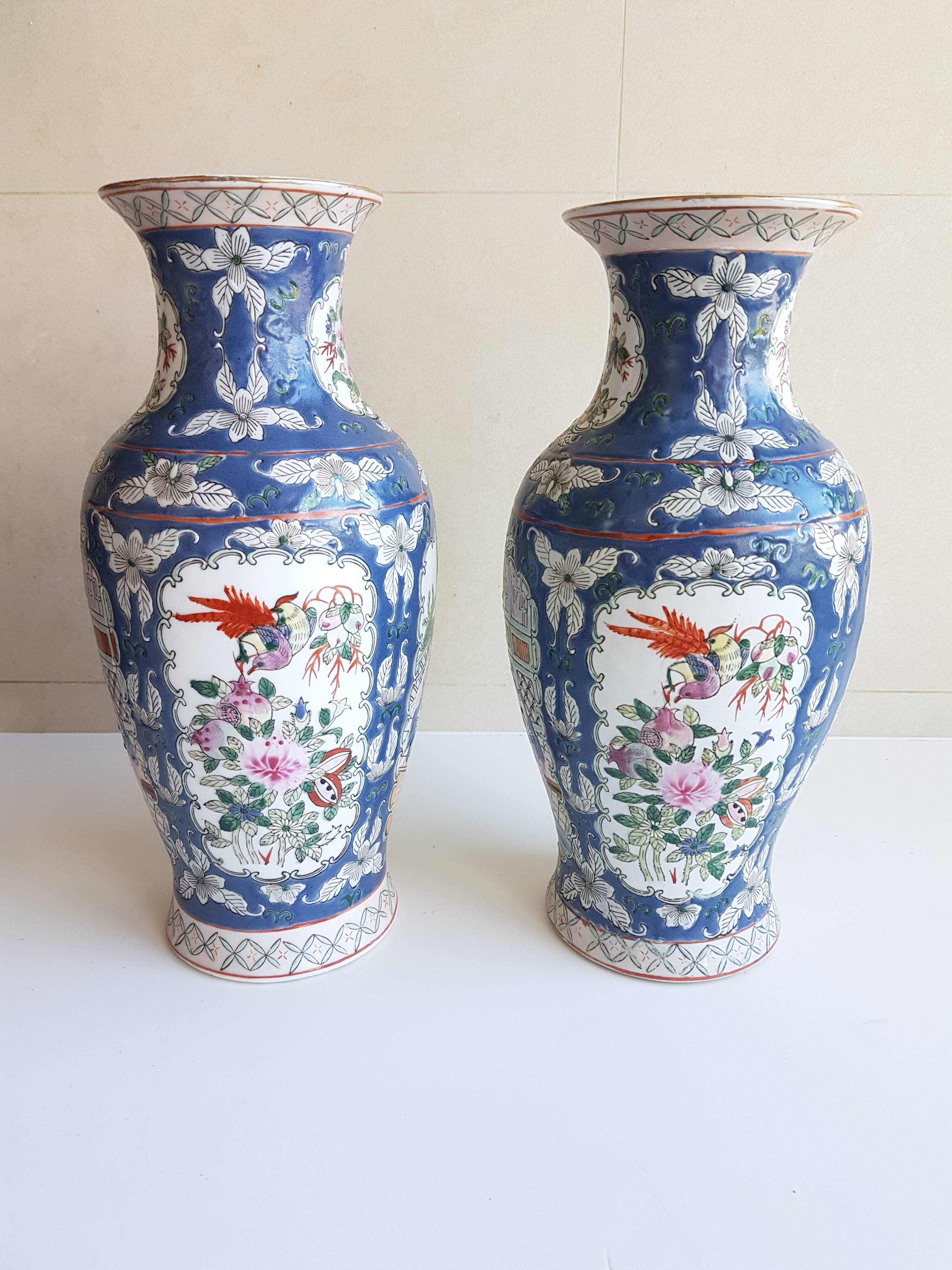 Paire de vases chinois Kangxi
