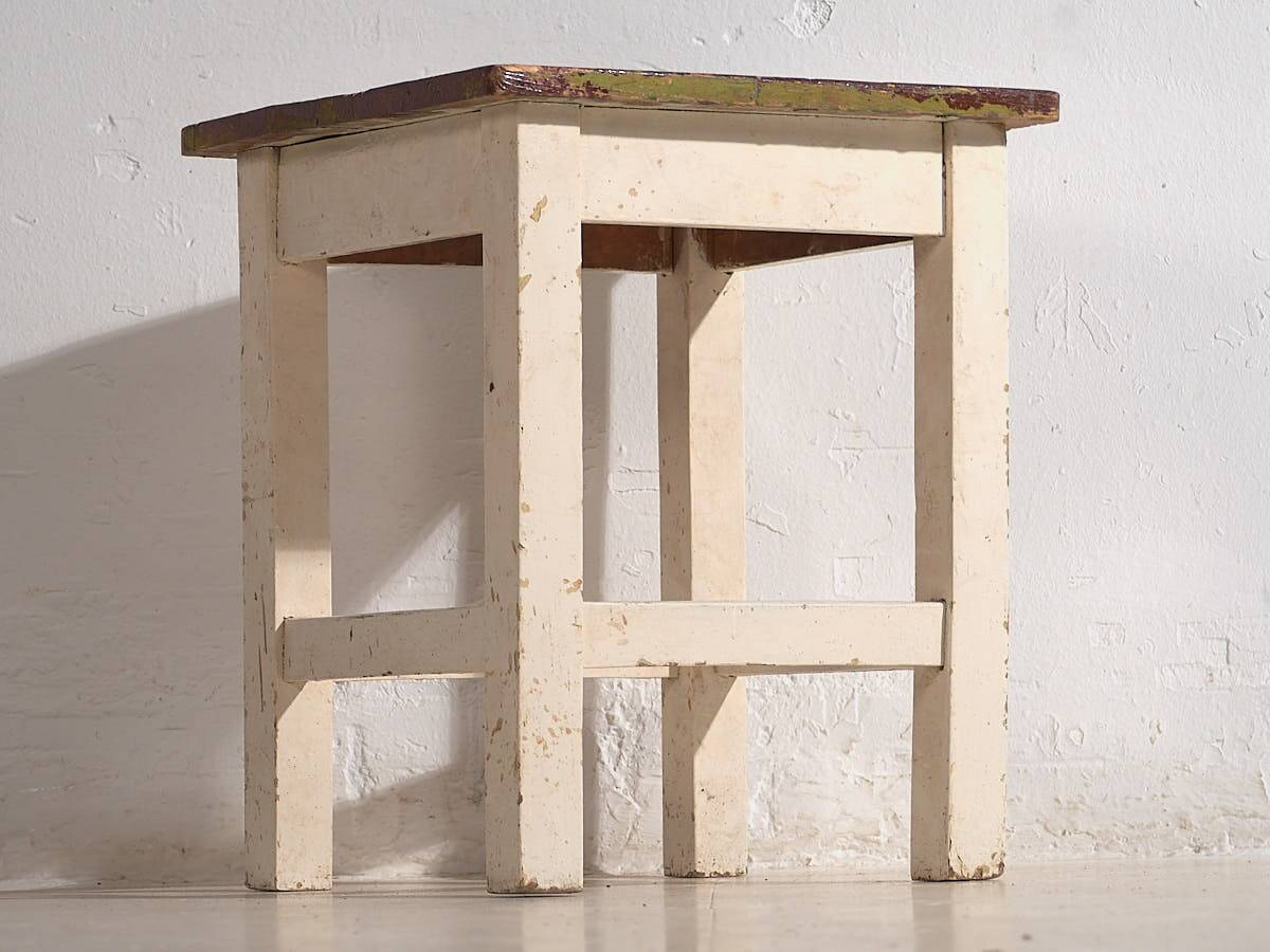 Antique small square tables (circa 1920). 2-piece set