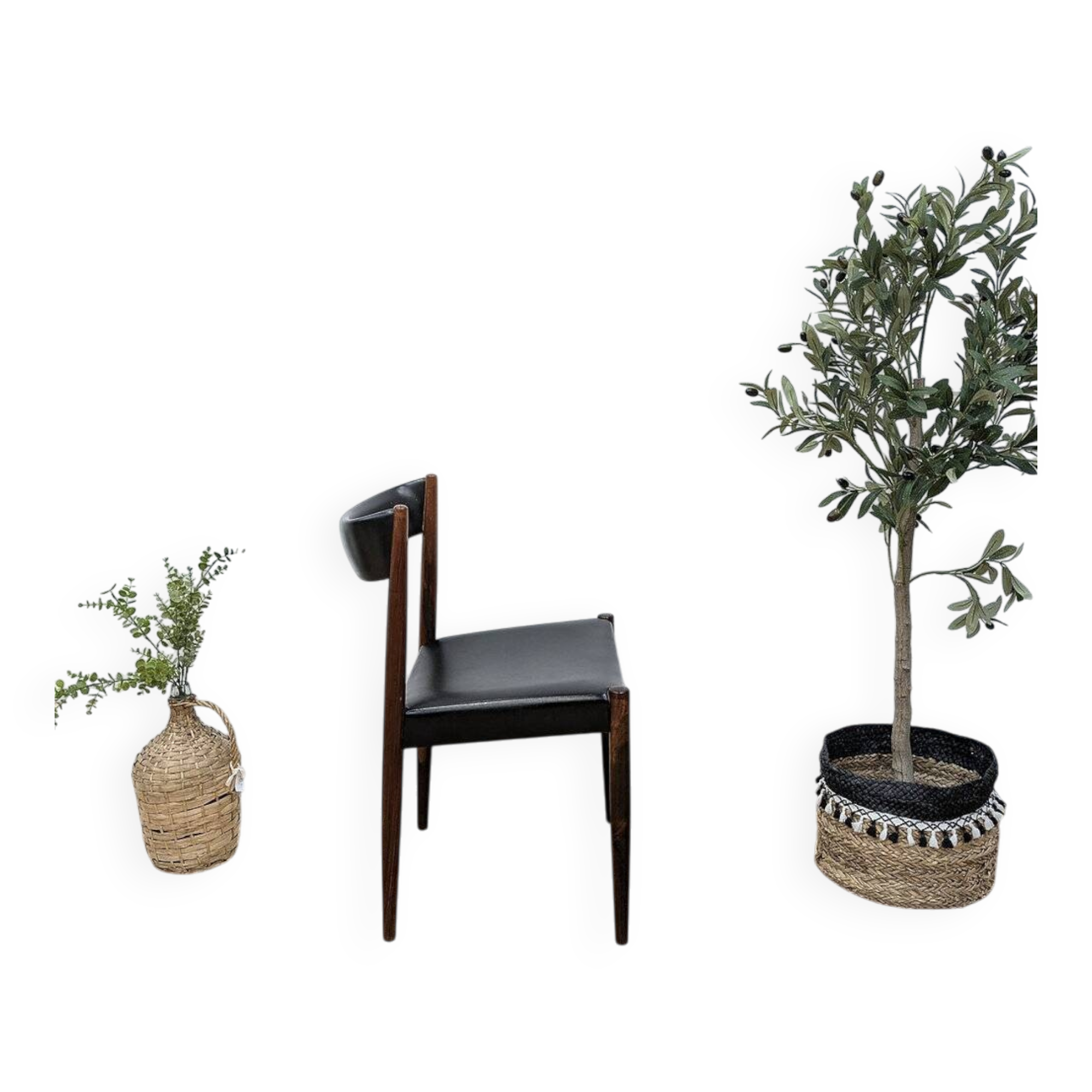 Chaise vintage en palissandre de Rio