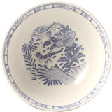 Lot de 6 coupes individuelles oiseau bleu monochrome