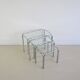 Ensemble de 3 tables gigognes en chrome
