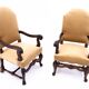 A pair of antique armchairs, Western Europe, around 1900. After renovation
