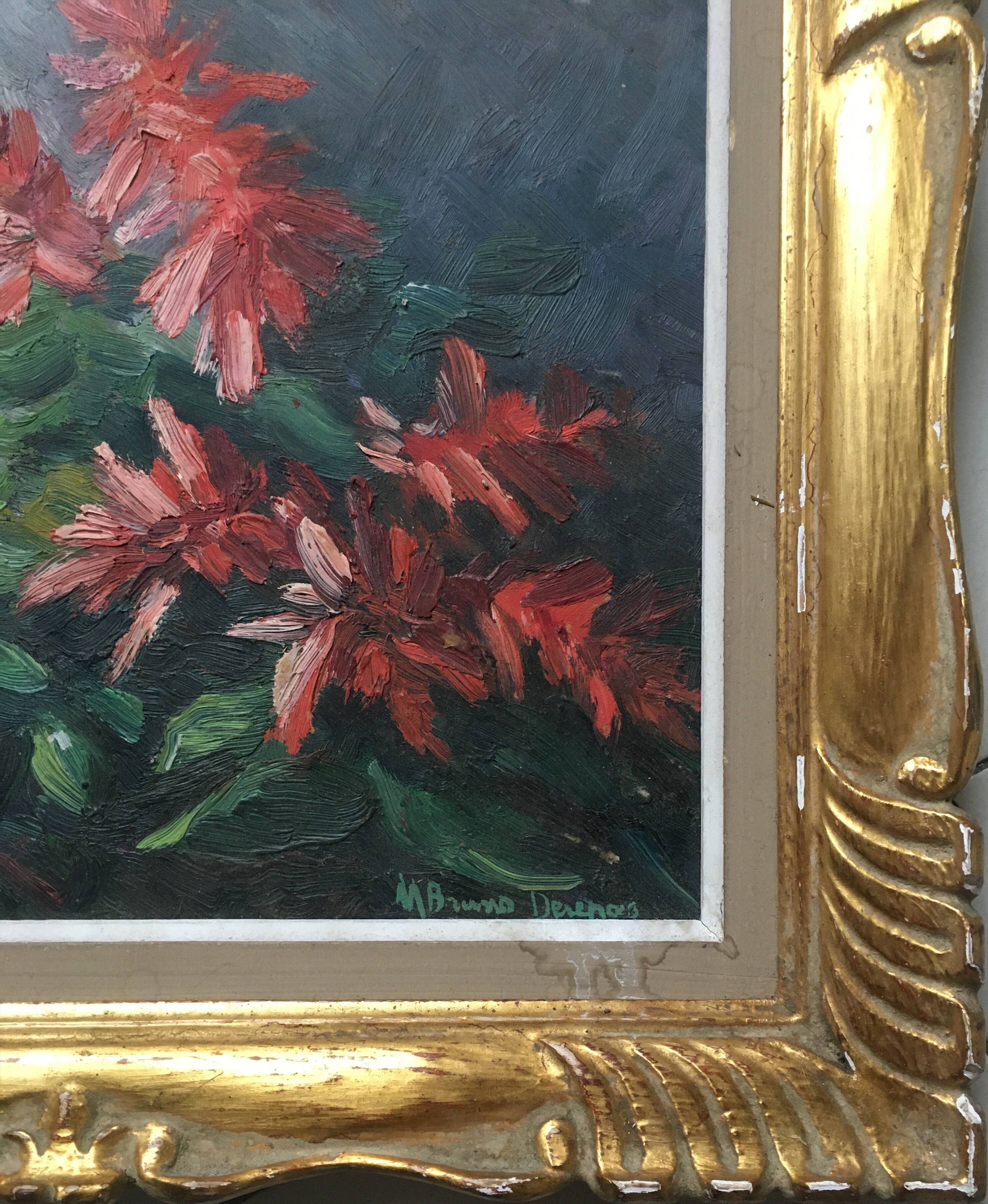 Table "Wild Flowers" HSC signed with frame, circa 1930