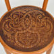 J&J Kohn bistro chair with decorated seat