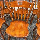 Set of 6 country western style chairs