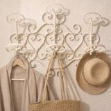 Vintage wrought iron coat rack