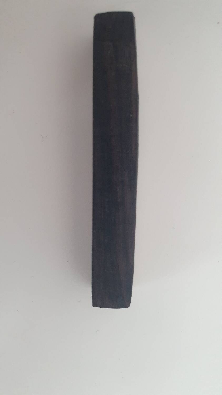 Ebony and chiseled metal knife holder set