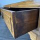 Table basse vintage en bois (chêne massif) et marbre