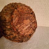 Terracotta vase covered with cork from the 70s