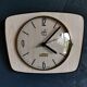 Vintage formica clock silent trapeze wall clock "Maple Electric Japy"