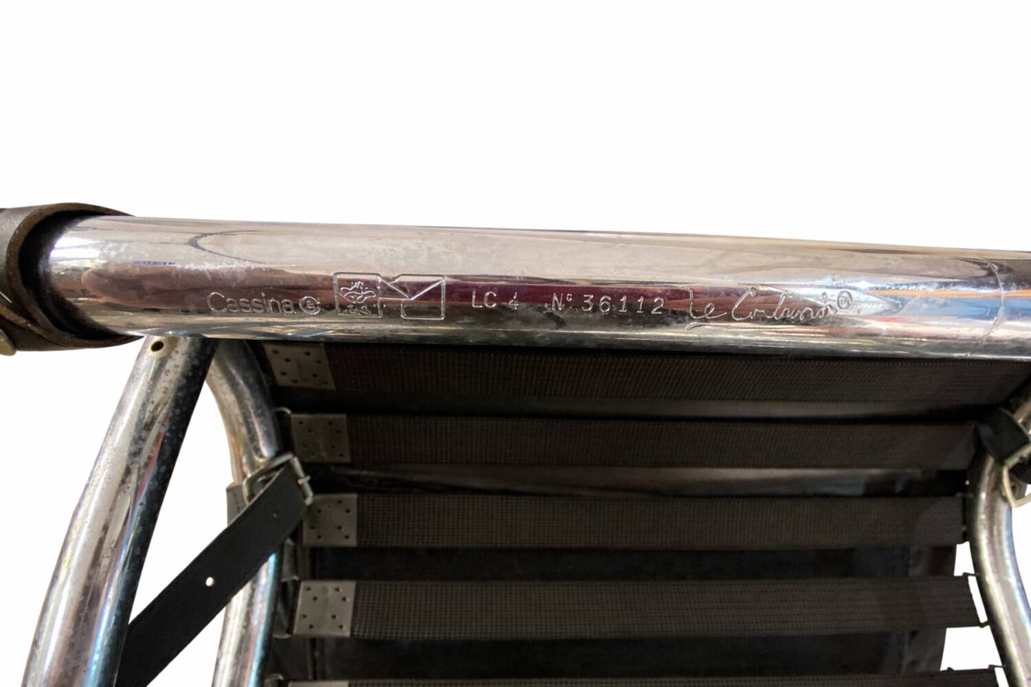 LC4 chaise longue signed – Le Corbusier / Cassina – black leather