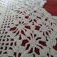 Dessus de lit en coton blanc écru jeté de lit en crochet