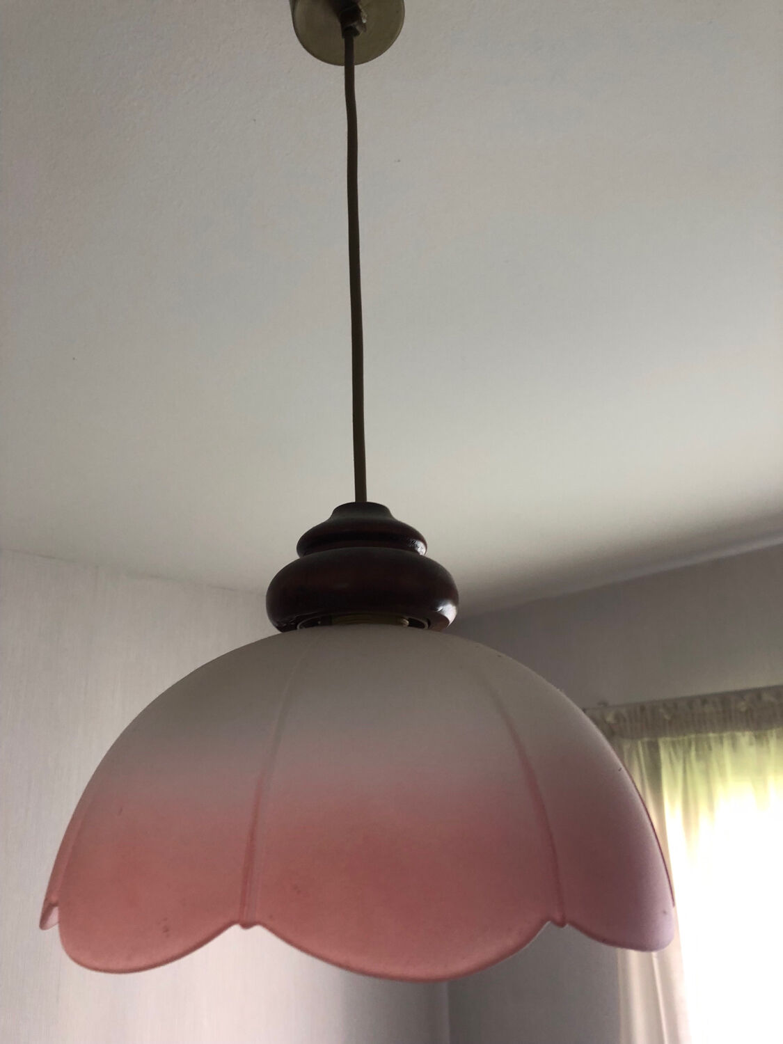 Vintage glass pendant light