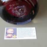 Contemporary art glassware, master glassmaker John A Slatcher. Gold & silver inclusion