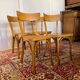 Set of 4 vintage wooden bistro chairs – Baumann style