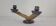 Stoneware and wood candle holder