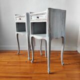 Pair of patinated bedside tables