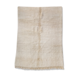 Moroccan Berber carpet Beni Ouarain ecru uni 247x165cm