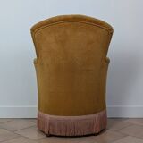 Velvet frog armchair