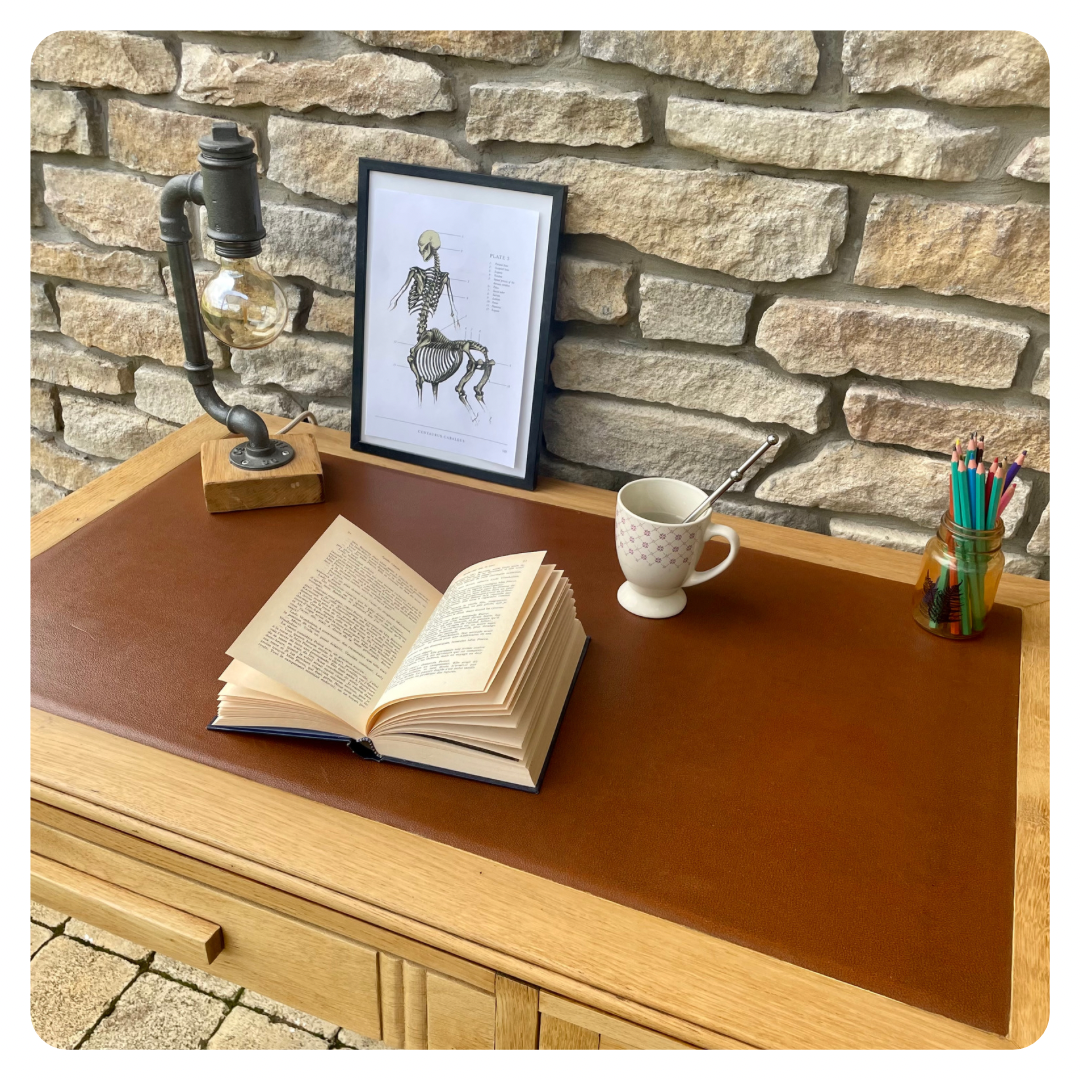 Vintage solid oak desk