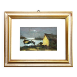 Marine Italienne, Huile sûr Panneau , JM Bilargi, XXe