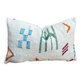 Taie d'oreiller marocaine, housse de coussin berbère, taie d'oreiller tissé