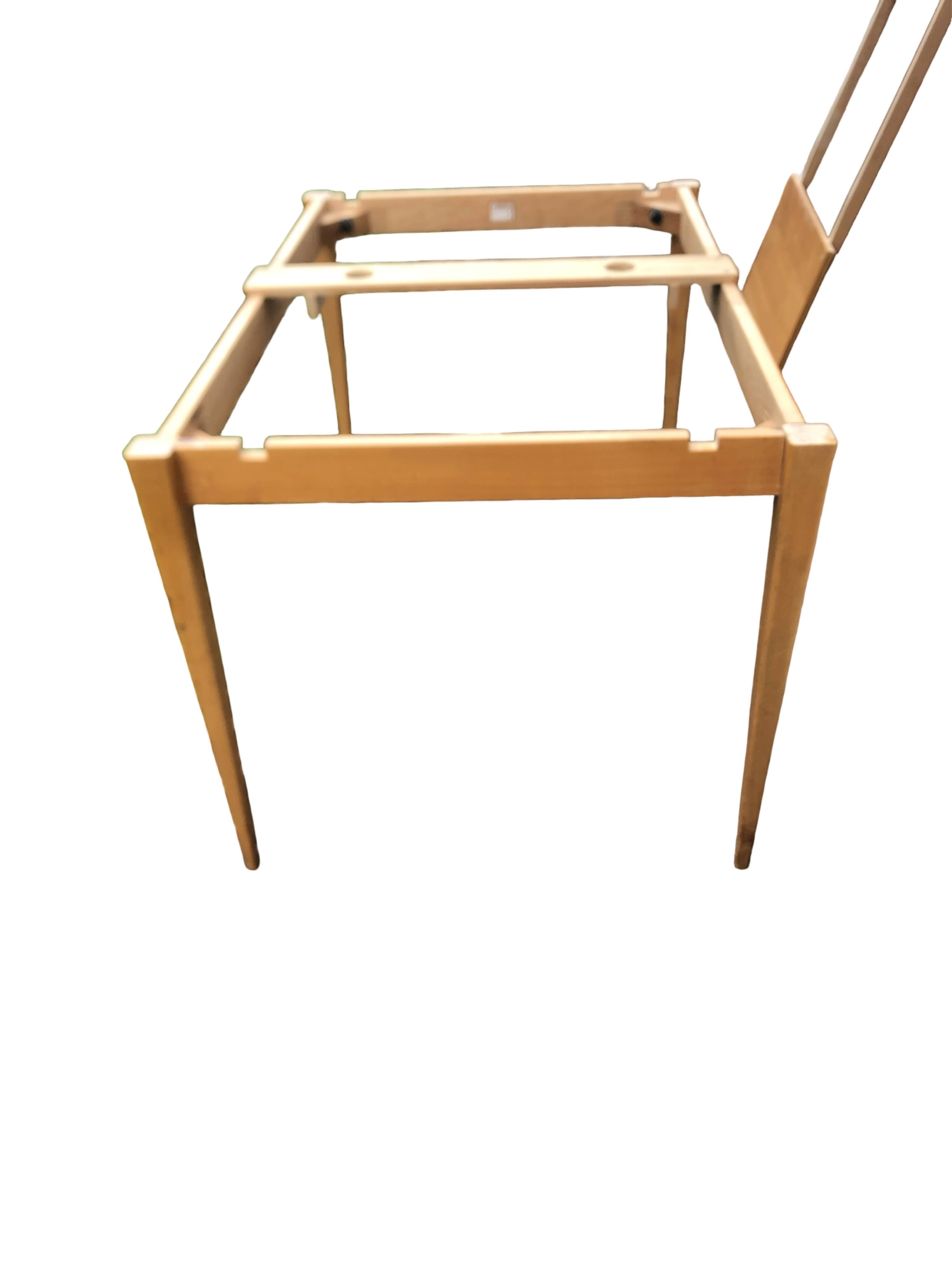 Table bois blond avec rallonges années 60 vintage