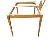 Table bois blond avec rallonges années 60 vintage