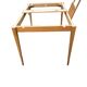 Blonde wooden table with extensions, vintage 1960s.