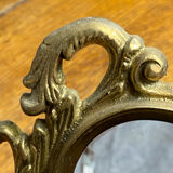Small antique bronze mirror