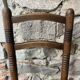 Duo de chaises en bois tourné et corde tressée, années 50-60