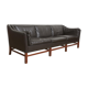 Scandinavian couch in leather and teak 1963