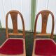 Paire de Chaise art déco en velours rouge