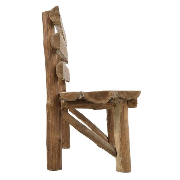 Banc rustique en rondins de bois