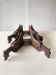 Paire d’appliques dragons ailés en bois sculpté