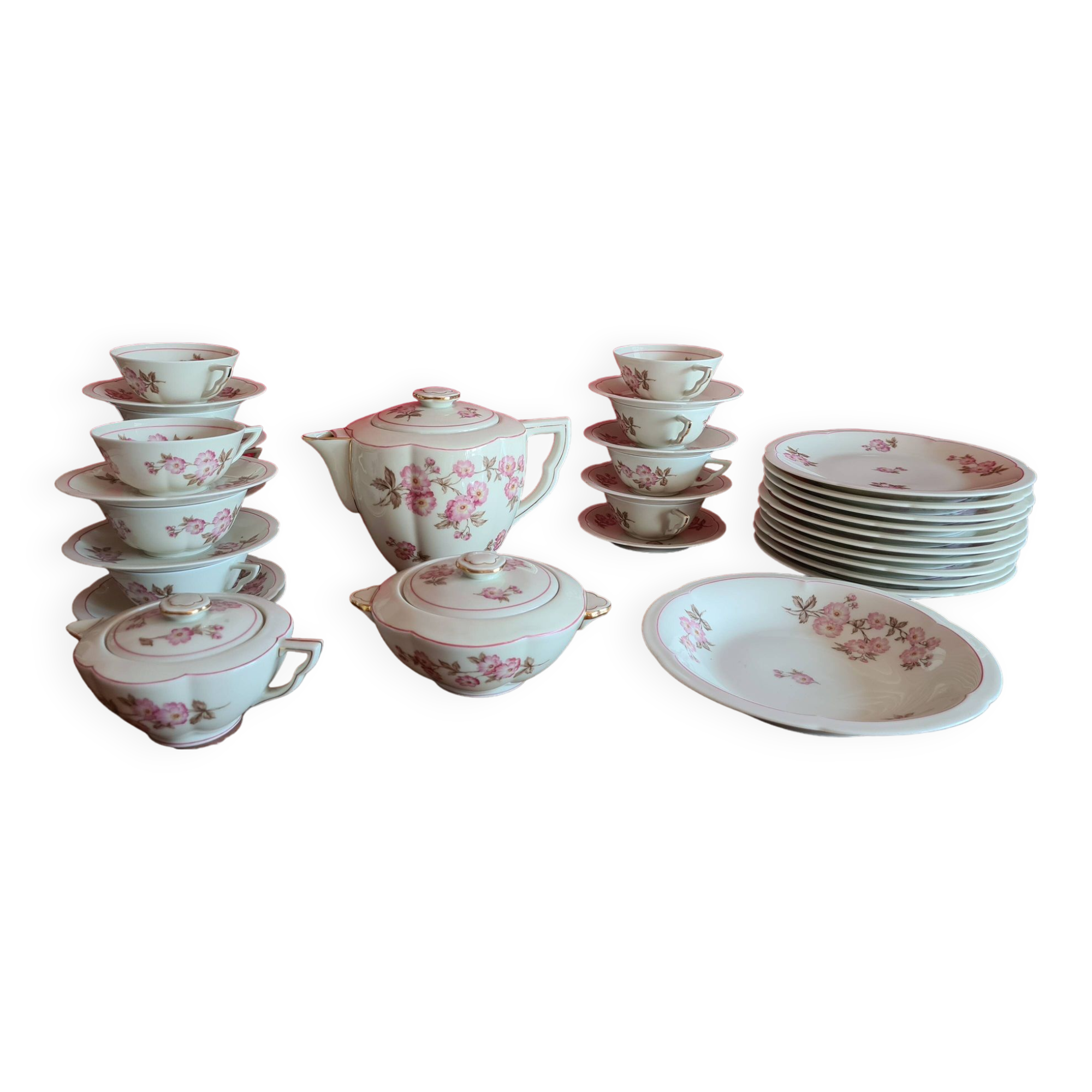 Charles Ahrenfieldt Limoges Porcelain Tea Set