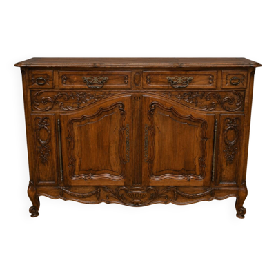 Buffet Louis XV provençal en noyer sculpté – XIXe siècle
