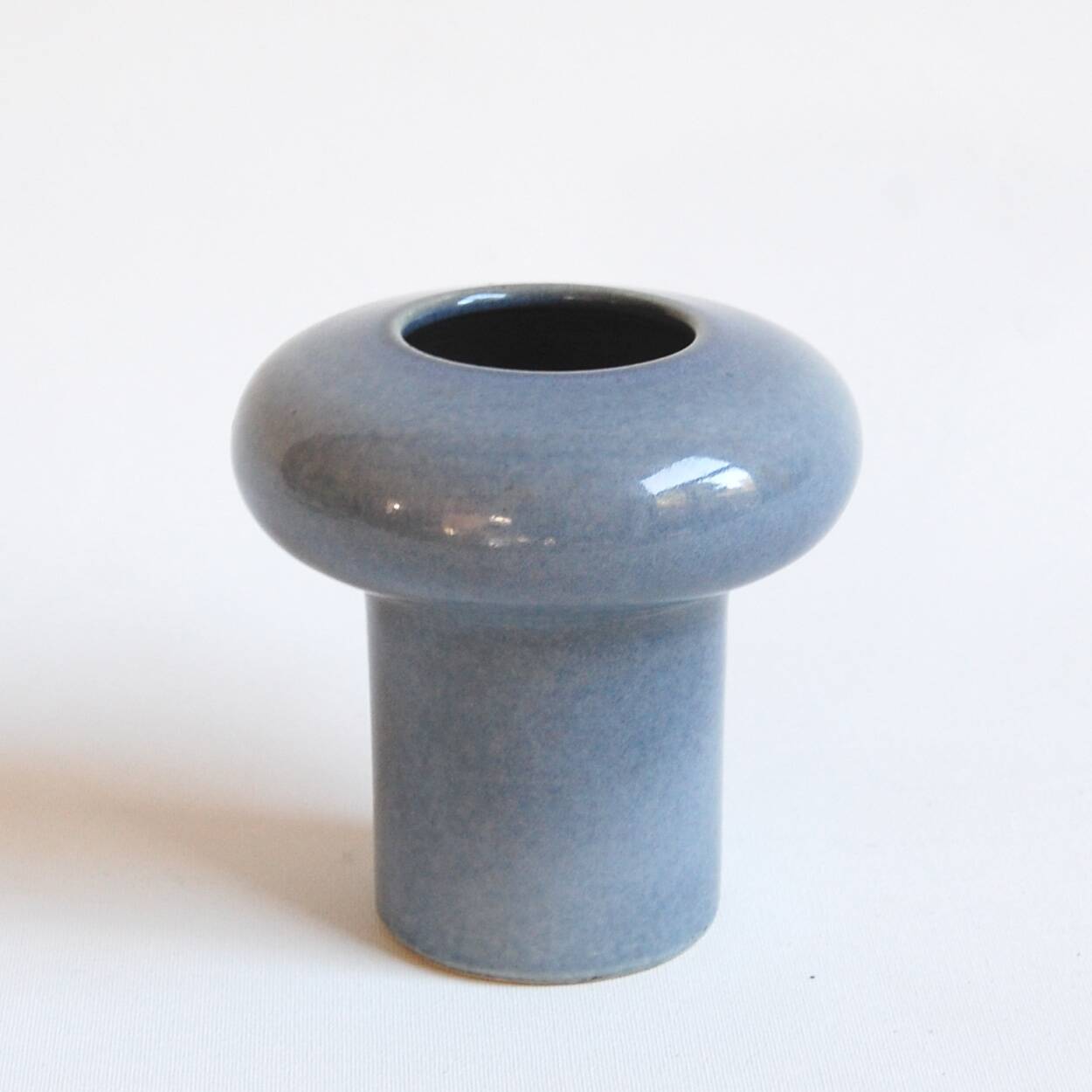 Vintage blue ceramic vase