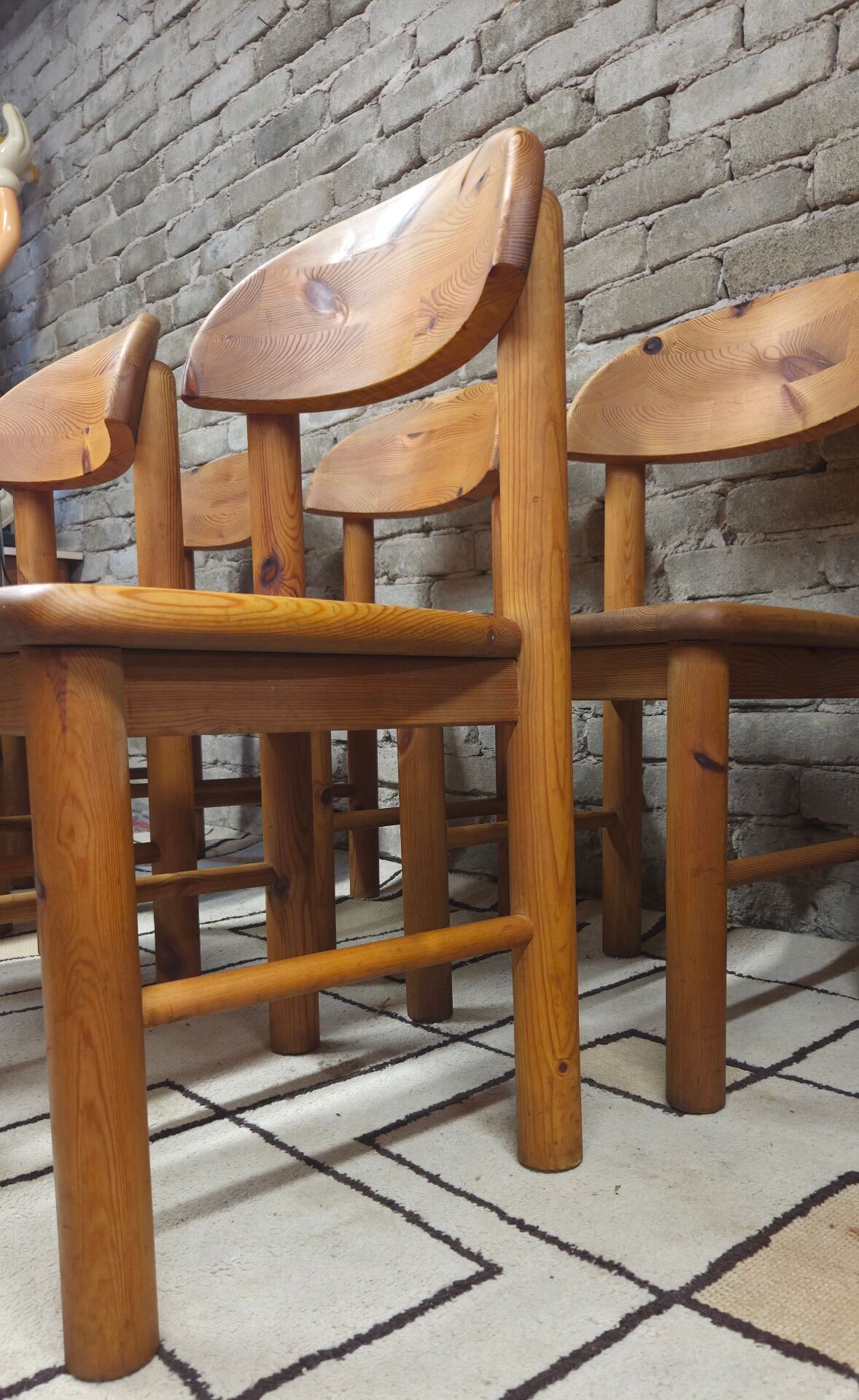 Set of 6 Rainer Daumiller chairs in solid pine – 1970s