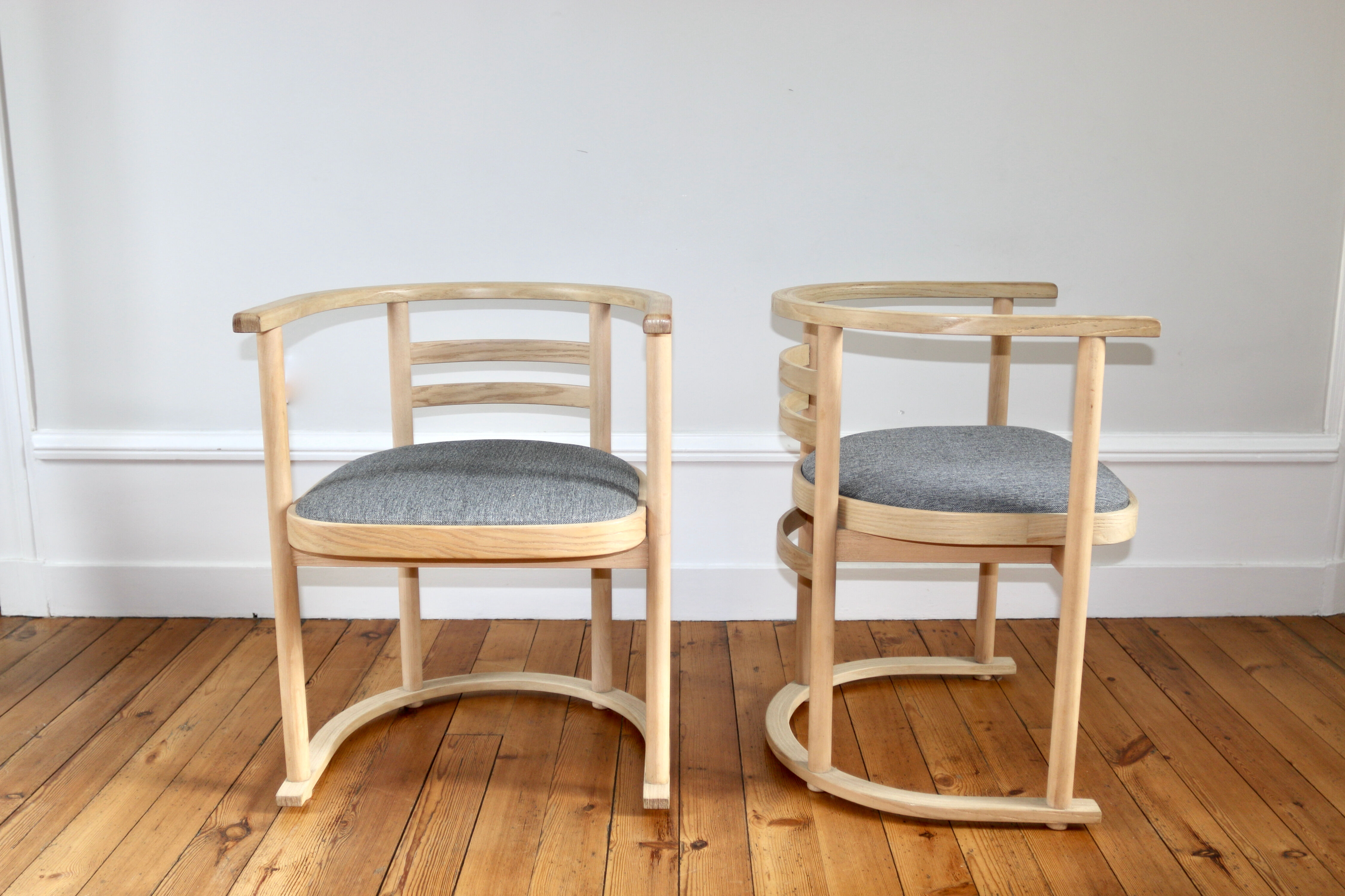 4 vintage Danish Bauhaus armchairs