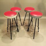 Suite of 4 stools "DESIGN 1950".