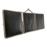 Vintage mirror 1930 triptych barber Le Solide Paris beveled - 25 x 59 cm