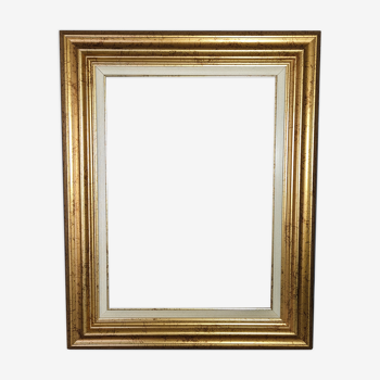 Beautiful frame gilded wood / old patinated 62.5x49.5 cm, foliage 46.5x33.5 cm SB