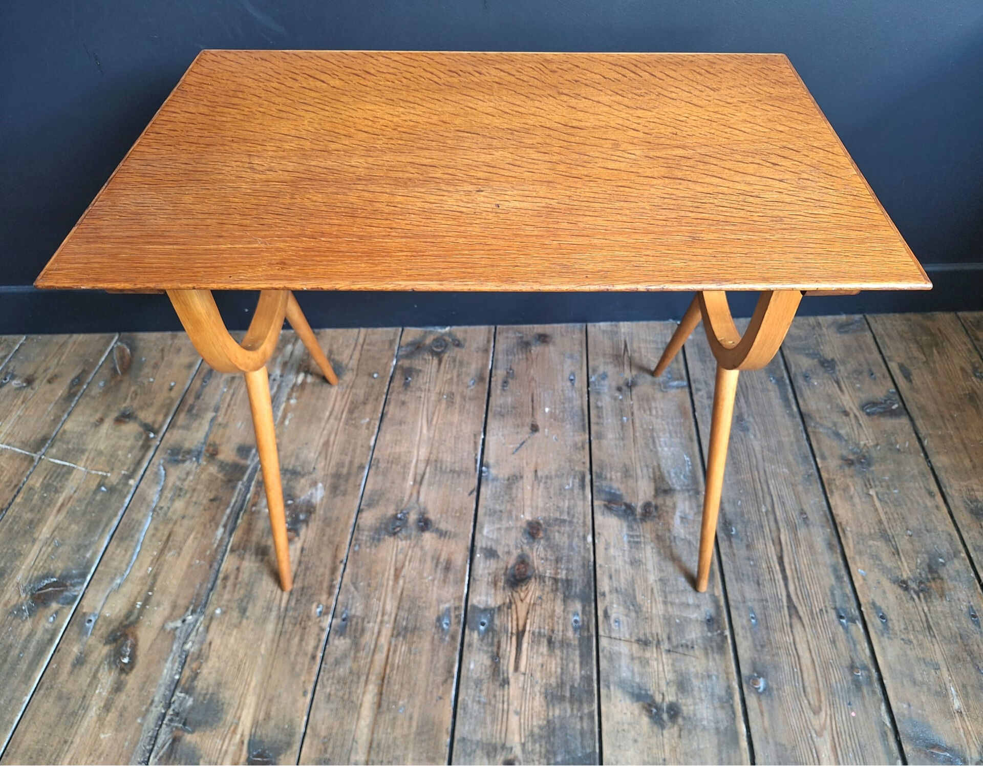 Vintage coffee table, side table, pedestal table.