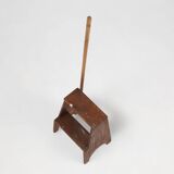 French Industrial Wooden Stepladder, 1900s