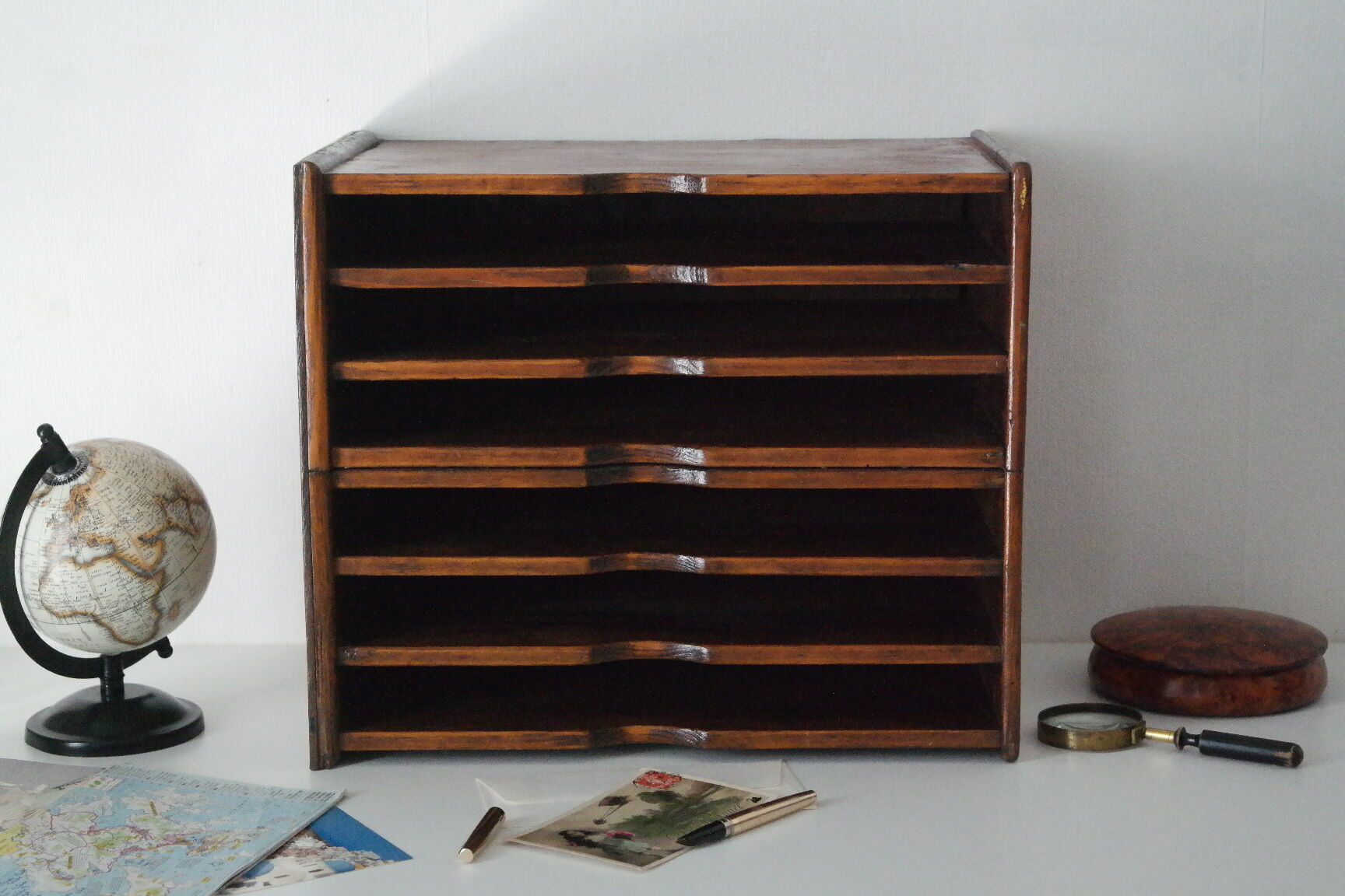 Vintage solid wood office sorter