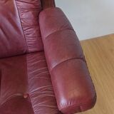 Scandinavian Mid-Century Modern Leather Easy Chair by Ekornes 1970s.