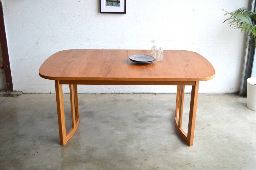 Danish table with 2 extensions, 165cm